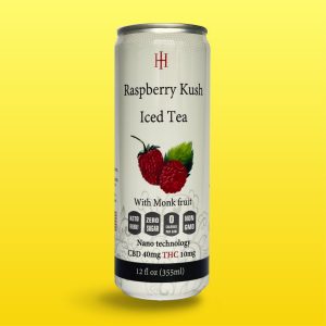 Raspberry Kush CBD Iced Tea - Refreshing and soothing beverage infused with isolate CBD per can