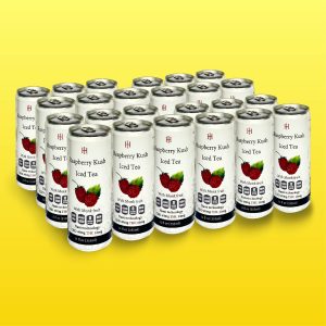 Raspberry Kush CBD Iced Tea 24 Pack - Refreshing and soothing beverages infused with isolate CBD per can