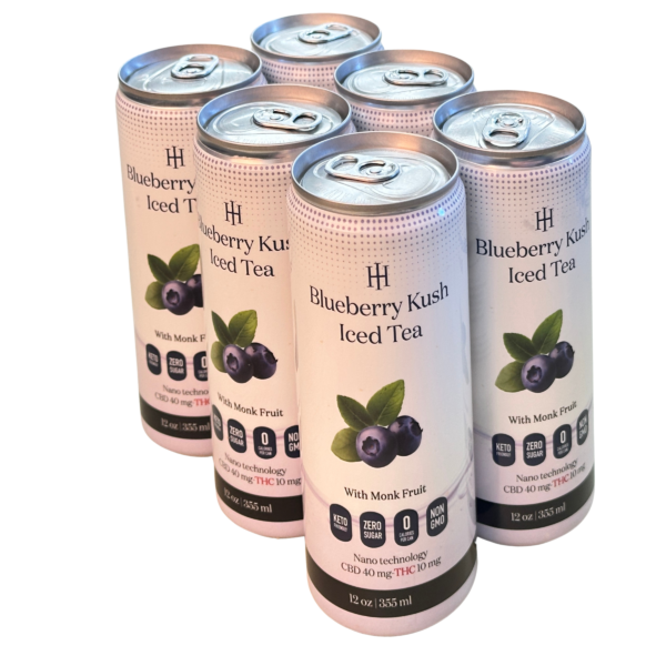 Blueberry Kush Iced Tea 6 Pack - CBD + THC Infused Drinks by The Specialty Club